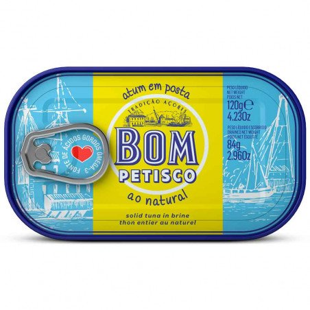 Bom Petisco Canned Tuna au Naturel 120g