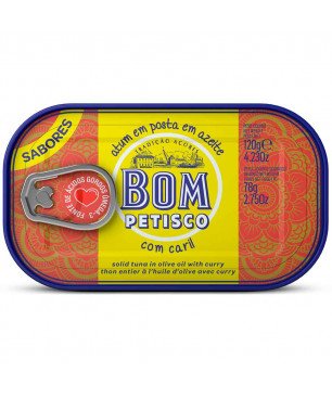 Bom Petisco Thunfisch in Dosen in Olivenöl mit Curry 120g