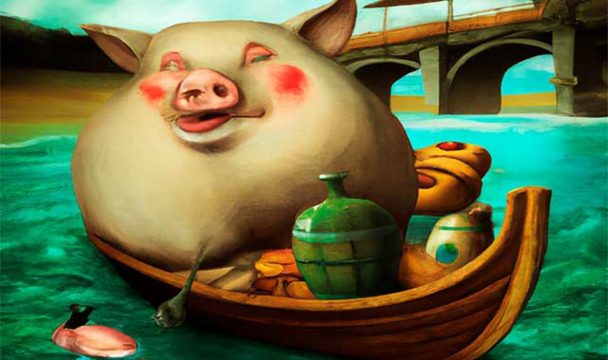 Portuguese pig painting outlet