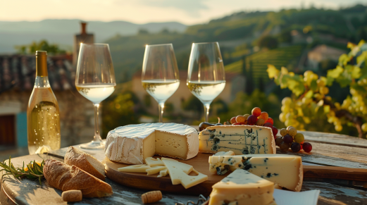 Perfekte Paarung: Die Kunst des Kombinierens von Wein und Käse meistern.